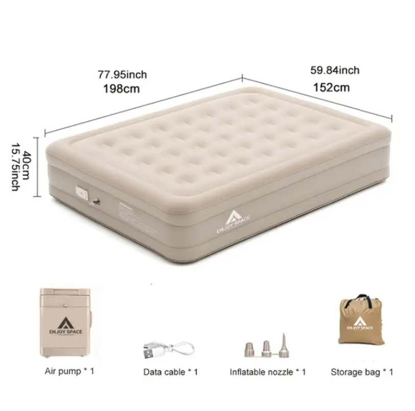 Double-High Self-Inflatable Air Mattress